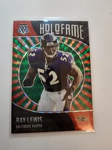Ray Lewis 1 Green Mosaic Holofame 2021 Panini Mosaic Ravens - Bild 1 von 2