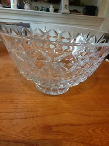 Waterford crystal seahorse etching mark Footed bowl 10"W - Picture 1 of 7