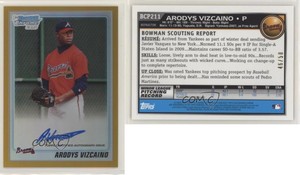 2010 Bowman Chrome Prospects Gold Refractor /50 Arodys Vizcaino #BCP211 Auto