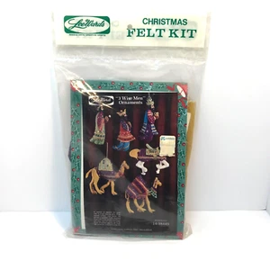 Lee Wards Filz Ornament Kit 14-38449 3 Three Wise Men 2 Camel & Horse 1972 LESEN - Bild 1 von 11
