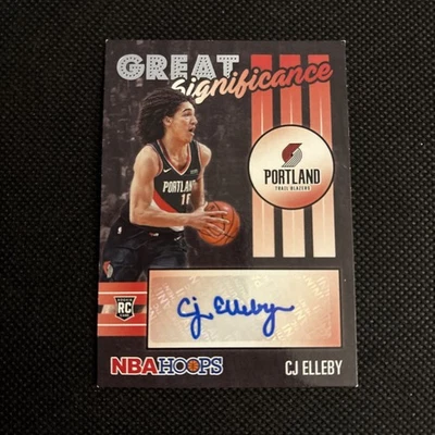 2020-21 NBA HOOPS GREAT SIGNIFICANCE AUTO CJ ELLEBY BLAZERS - Image 1 of 2