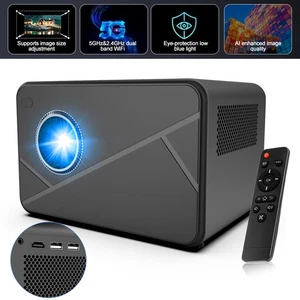 Mini Beamer Projektor 1080P HD WiFi Bluetooth HDMI Android TV Heimkino Tragbar - Bild 1 von 18