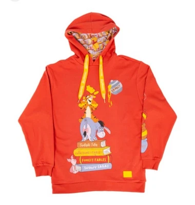Loungefly Disney Winnie the Pooh Reading Books Pullover Hoodie - Choose Size! - Image 1 of 4