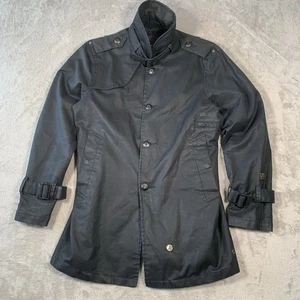 G Star Mantel Herren Large Schwarz Trench Jacke Raw Garber Gunner Long Utility Mod - Bild 1 von 22