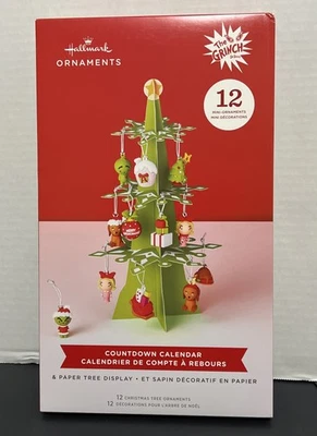 NEW Hallmark Dr Seuss Grinch Christmas Countdown Calendar With 12 Ornaments - Image 1 of 4