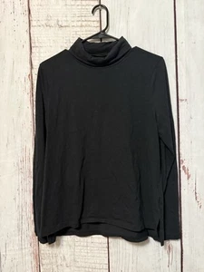 Madewell Whisper Baumwolle Rollkragen Langarm Modern Basic Top Schwarz Größe L - Bild 1 von 9