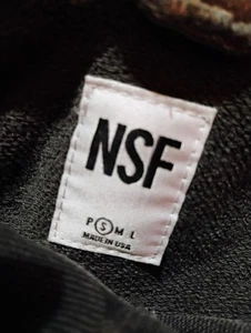 NSF Sweatshirt Small Plaid Hooded Sweatshirt Pullover - Picture 1 of 7