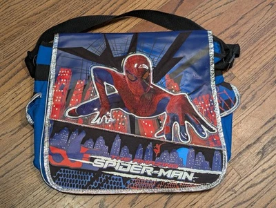 Marvel - Bolso Mensajero Spiderman - Bolso para Libros Escolares Bolsa para Pañales Azul - Acción Foto 1 de 4