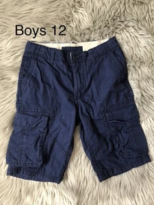 Gap Kids Boys Navy Blue Cargo Shorts 12 - Picture 1 of 3
