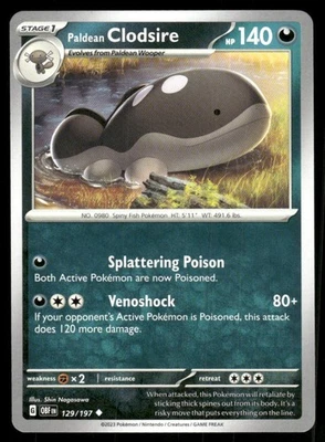 Pokémon TCG Paldean Clodsire Obsidian Flames Regular - Image 1 of 2