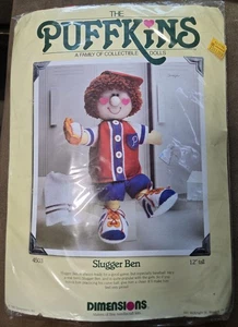 1983 SEALED Vintage Dimensions Puffkins "Slugger Ben" Doll Kit #4503 12" - Bild 1 von 3