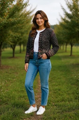 Dale of Norway Wool Cardigan Sweater Womens Sz Medium Black Casual Collection - Image 1 of 4