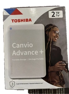 TOSHIBA 2TB CANVIO ADVANCE + rangement portable. Neuf dans sa boîte - Photo 1/1
