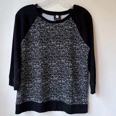 JNY Sport Sweatshirt Top Medium Black Cotton - Image 1 of 4