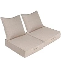 Outdoor Olefin Water-Resistant Deep Seat Cushion Set, 2PCS Weather and Fade R... - Image 1 of 4