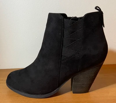 Mix No. 6 Botas para mujer Botín Vincee Negro Imitación Gamuza Tacones 6-7-7.5-8.5-10 Foto 1 de 4