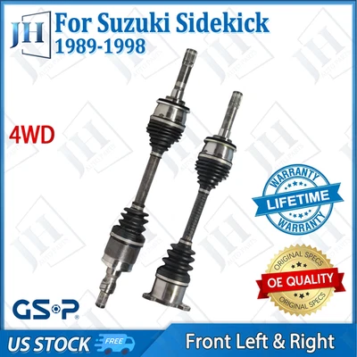 Оригинальная пара передних валов оси CV комплект для 1989-1998 Suzuki Sidekick X-90 L4 1,6 л полный привод - Изображение 1 из 4