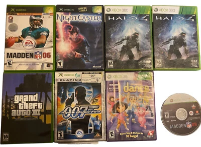 Original Xbox & 360 Series Game Lot Of 8 Bundle Halo 4, Grand Theft Auto 3, 007+ - Image 1 of 4