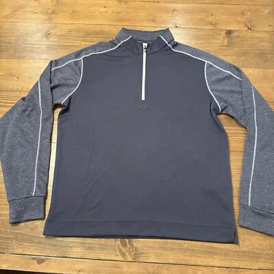 Footjoy Pullover Mens Medium Blue 1/4 Zip Performance Golf Country Club Prep FJ - Image 1 of 4