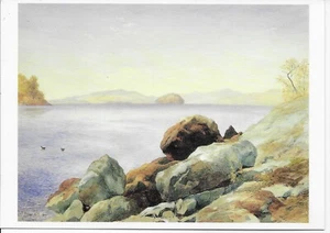 Lake George, 1875, von John Henry Hill (amerikanisch, 1839-1922) --POSTKARTE - Bild 1 von 2