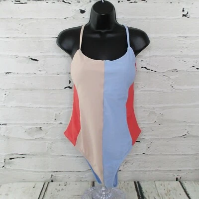 Hula Honey Juniors XL (15/17) Colorblock High Leg One Piece Swim Suit Multi Blue - Image 1 of 4