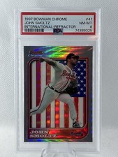 John Smoltz - 1997 Bowman Chrome International Refractor #41 PSA 8