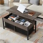 Lift-up Coffee Table Hidden Storage Cabinet Compartment & Shelf for Living Room