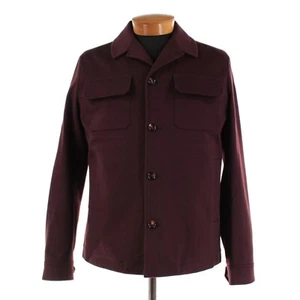 Kired Kiton NWT Furat Wool Overshirt / Shirt Jacket Size 50 (M US) In Burgundy - Picture 1 of 16