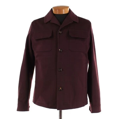 Kired Kiton NWT Furat Wool Overshirt / Shirt Jacket Size 50 (M US) In Burgundy - Image 1 of 4