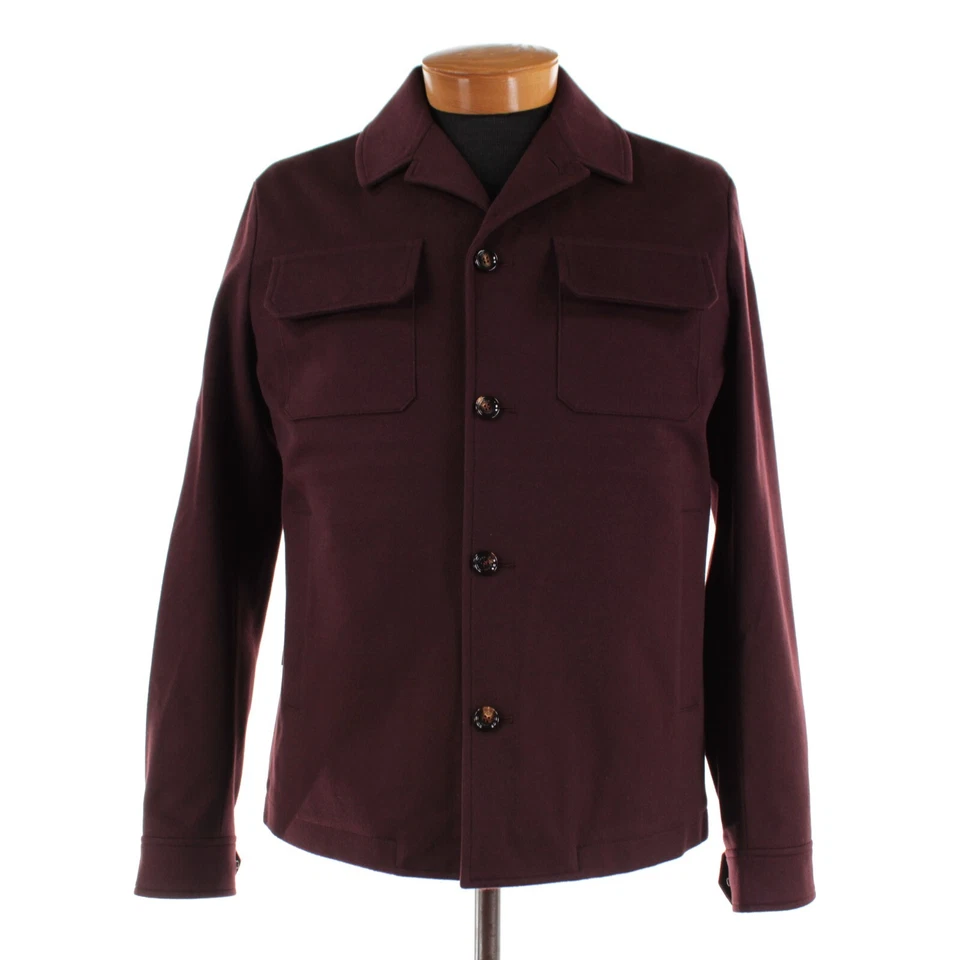 Kired Kiton NWT Furat Wool Overshirt / Shirt Jacket Size 50 (M US) In Burgundy - Image 1 of 4