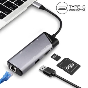 USB C Hub, 7-in-1 Aluminum Adapter with PD Charging Port, 4K HDMI+ RJ45 Ethernet - Picture 1 of 11