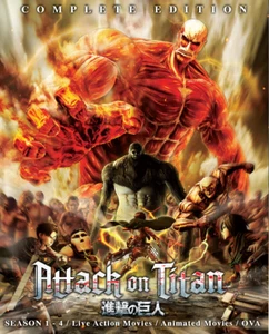 DVD Complete Attack on Titan Season 1 2 3 4 + 2 Movie + 8 OVA - English Dubbed - Picture 1 of 3