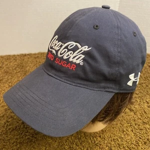 Coca Cola ZERO SUGAR Hat Under Armour Cap RARE Coke Embroidered Black EUC - Picture 1 of 10