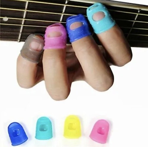 （ANJ）Silicone Guitar Thumb Bass Fingertip Finger Picks Protector ...