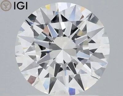 E Color VVS2 Clarity 1.70 CT. CVD Lab Grown Diamond with IGI Certified Round Cut - Image 1 of 4