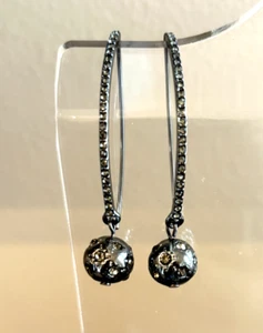 Simply Vera Vera Wang Crystal Orb Threader Earrings NEW - Picture 1 of 4