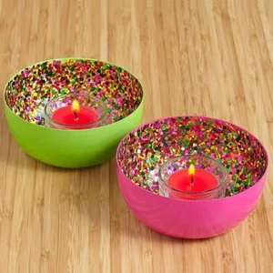 5er SET SET, 2x pro Box ~ Partylite Glitter Lites Teelicht Paar Kerzenhalter P92197 - Bild 1 von 6