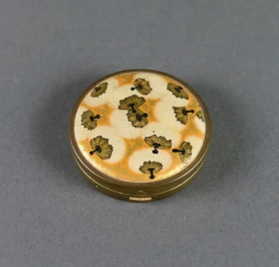 Ancien poudrier vintage COTY Air Spun Art déco avec houppette et poudre - Photo 1/4