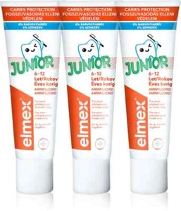 Elmex Junior 6-12 Years toothpaste for children 3x75 ml - Picture 1 of 2