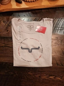 Neu mit Etikett Kimes Ranch graues Damen-T-Shirt kreisförmig wiederholt Seide, XL, #299 - Bild 1 von 6