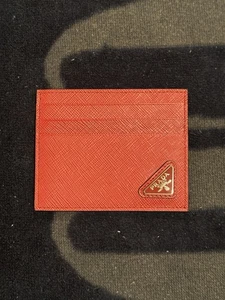 Prada Saffiano Leather Card Holder - Red - Picture 1 of 7