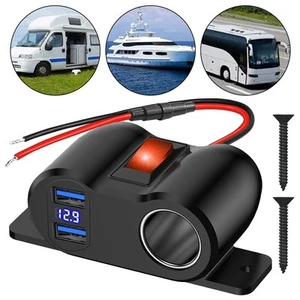Reliable 12V USB Socket with Overcurrent Protection and Quick Installation - Zdjęcie 1 z 12