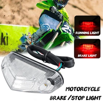 Universale 12v 12 Led Rosso Faro Freno Fanale Targa Luci Posteriore Moto Bianco - Image 1 of 4