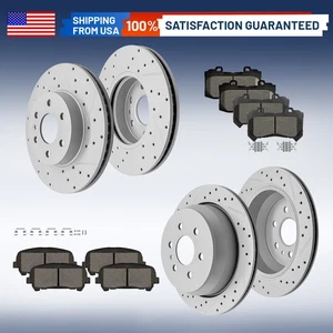 Front Rear Brake Rotors And Ceramic Pads for 2015-2020 Chevy Colorado GMC Canyon - Foto 1 di 6