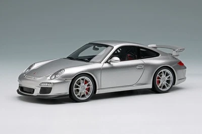 Make Up EIDOLON EM721E 1/43 Porsche 911 997.2 GT3 Club Sport 2010 GT Silver - Image 1 of 4
