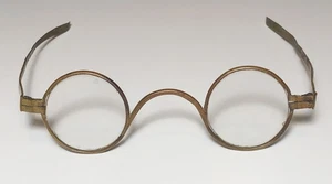 Vintage Alexander Civil War Era Oval Brass Eyeglasses Reading Spectacles - Picture 1 of 13