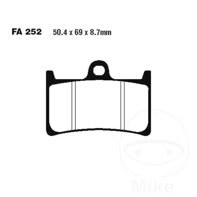 Juego de 1 pastillas de freno delanteras EBC sinterizadas EPFA2 aptas para Yamaha YZF 1000 R 1996-2002 Foto 1 de 4
