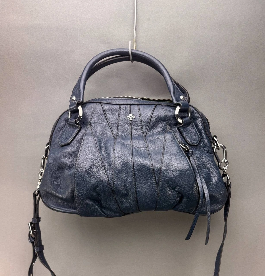 Bolso Cartera OrYANY Trina Cuero Italiano Azul Foto 1 de 4