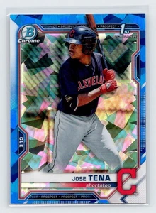 2021 Bowman Sapphire - Jose Tena #BCP-128 (RC) Refractor Cleveland Guardians - Picture 1 of 2