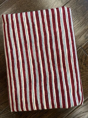 Benartex Starry Night Carol Endres 3 3/4 Yards Red Stripe Christmas Fabric VTG - Image 1 of 3